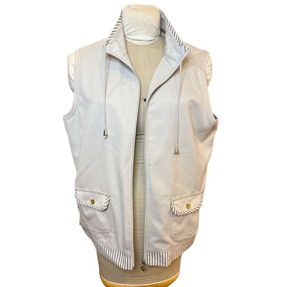 Allison Daley Full Zip Women’s Vest Sz. 16 Khaki Outdoors Golf - Picture 2 of 13